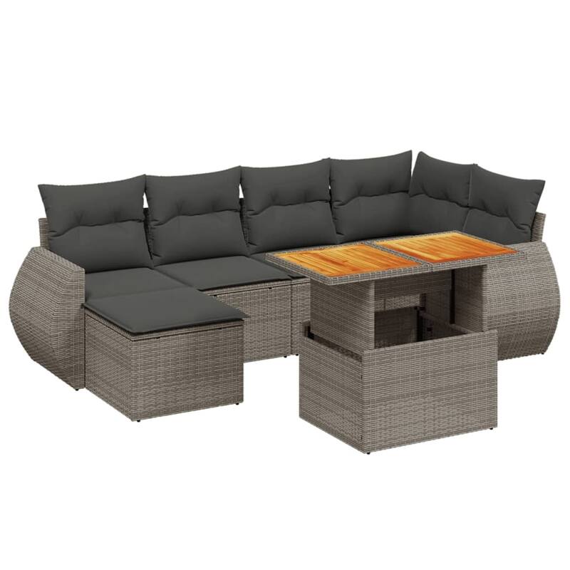vidaXL Garden Sofa Set Grey - 21.7 x 39.4 x 28.7