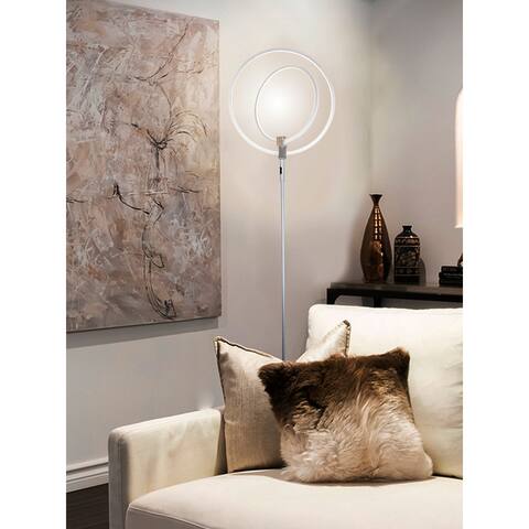 Brightech Eclipse LED Floor Lamp - Silver.