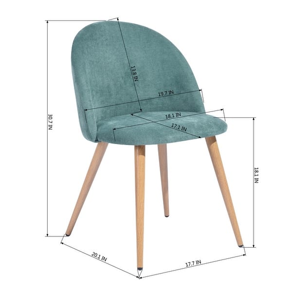 dimension image slide 3 of 14, Homy Casa Mid-Century Modern Fabric Dining Chairs (Set of 2)