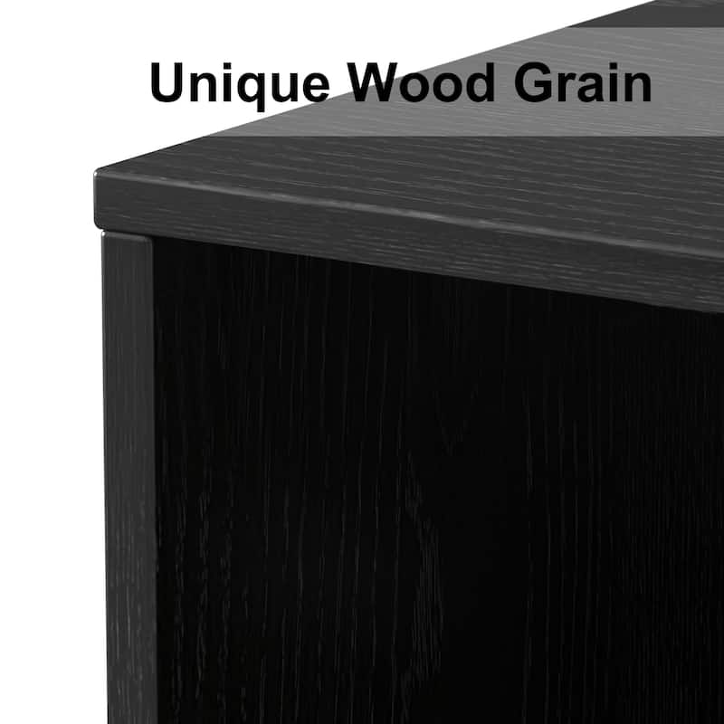 72" Solid Wood 6-Shelf Bookcase Storage Cabinet