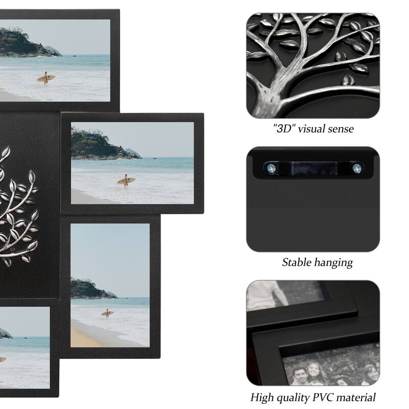 HELLO LAURA 8 Opening 4x6 Picture Frame Collage Family Tree Wall Hanging