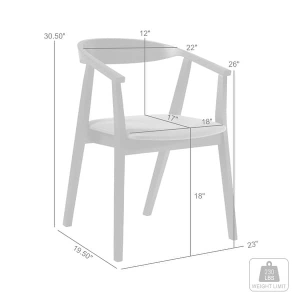 dimension image slide 0 of 3, Set of 2/4/6 - Santana Mid-Century Modern Upholstered Wood Dining Chairs