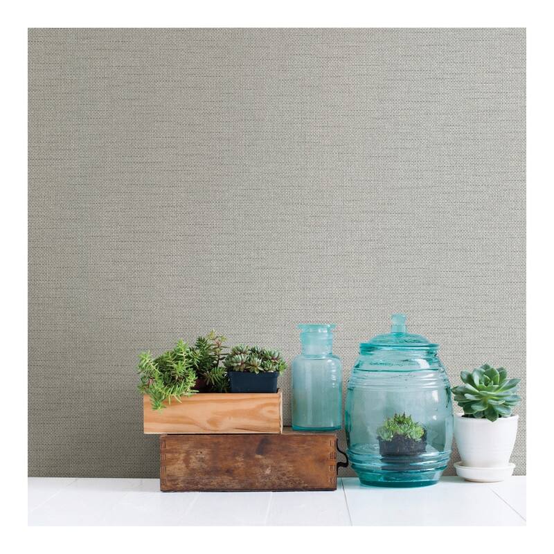 Advantage La Sal Light Grey Canvas Wallpaper - 20.5 x 396 x 0.025