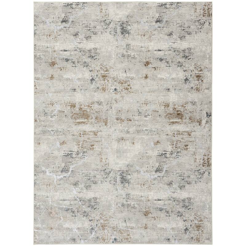 Power Loomed Abstract Modern Non Skid Stain Resistant Area Rug - 118' X '94' X '0.39