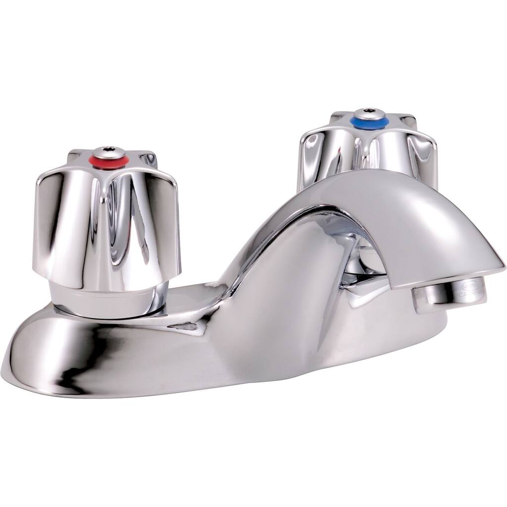 Delta Double Handle 1.5GPM Bathroom Faucet with Self-Closing Flute