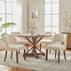 preview thumbnail 45 of 144, Wooden Dining Chairs Set of 2/4/6,Modern Fabric Upholstered Dining Room Chair Kitchen Chairs Set of 4 - White