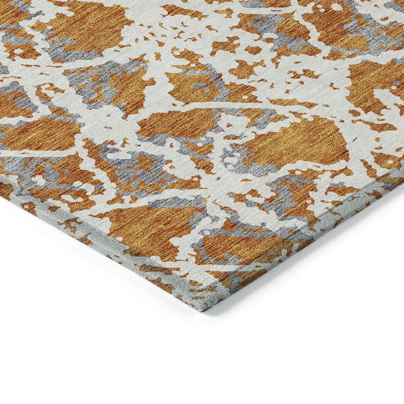 Machine Washable Indoor/ Outdoor Abstract Modern Chantille Rug