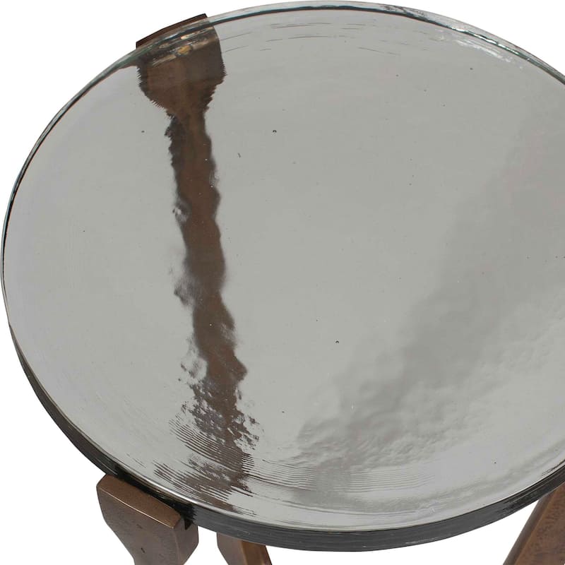 Uttermost Bohdi Outdoor Brass Accent Table