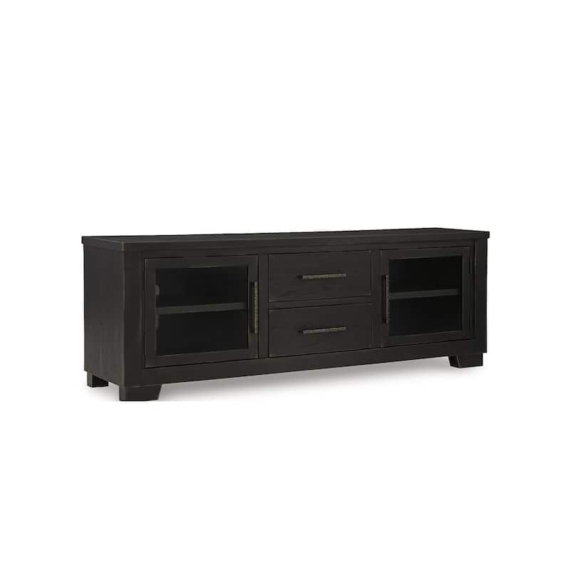 Signature Design by Ashley Galliden Black 80" TV Stand for TVs up to 92" - 79.5" W x 20" D x 28.13" H