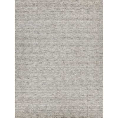 EXQUISITE RUGS Catalina Hand-loomed Wool/Bamboo Silk Grey Area Rug.