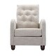 preview thumbnail 13 of 16, Polyester Upholstered High Back Mid-Century Modern Tufted Nursery Rocking Chair with Side Pocket Grey