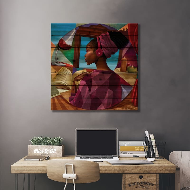 You're Enough Print On Wood by Salaam Muhammad - Multi-Color