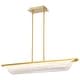 preview thumbnail 2 of 15, Idris LED Island Pendant Vintage Brass Finish Light Guide Panels - Vintage Brass
