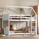 preview thumbnail 46 of 58, Rubber Wood Bunk Bed with Safety GuardrailsTwin Over Twin