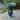 Dark Green Flower 21.65-Inch Tall Ceramic Birdbath
