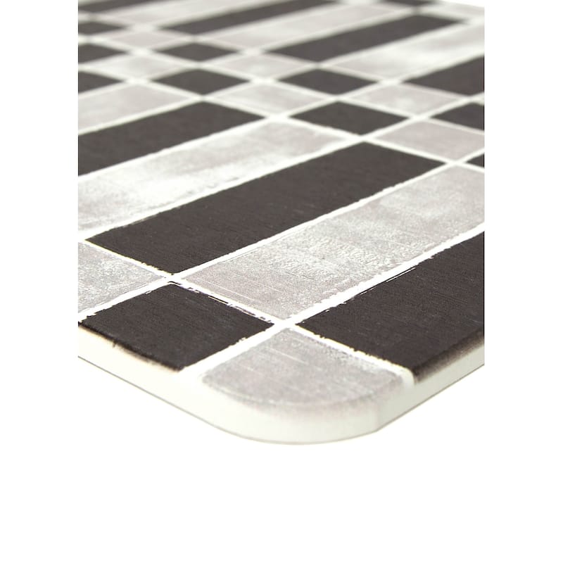 FloorPops Checker Black Stone Quick Drying Mat