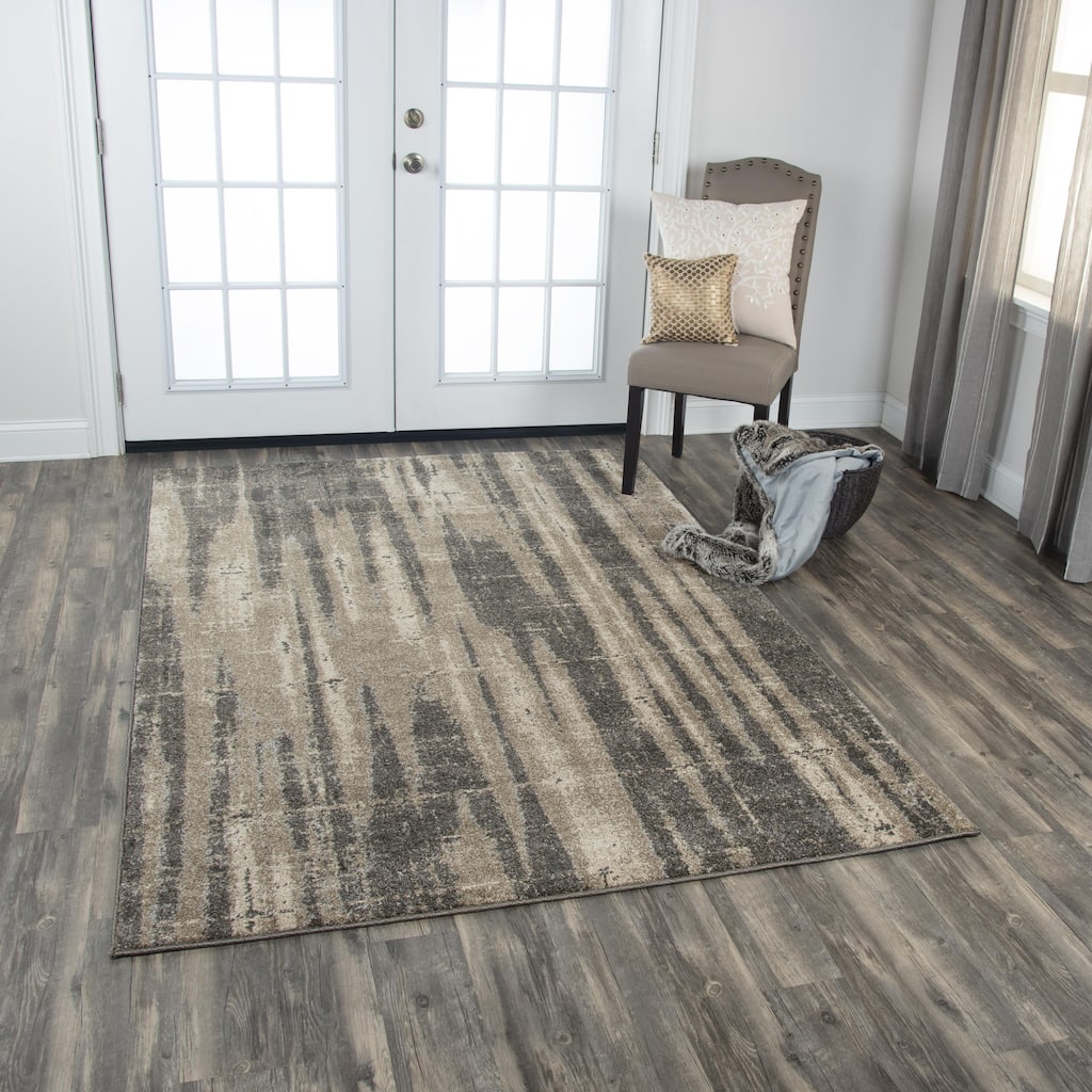 Alora Decor Venice Ivory, Beige, and Taupe Abstract Rug