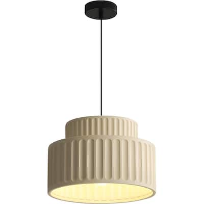 1-light pendant lights cream yellow kitchen island light resin, metal hanging lights