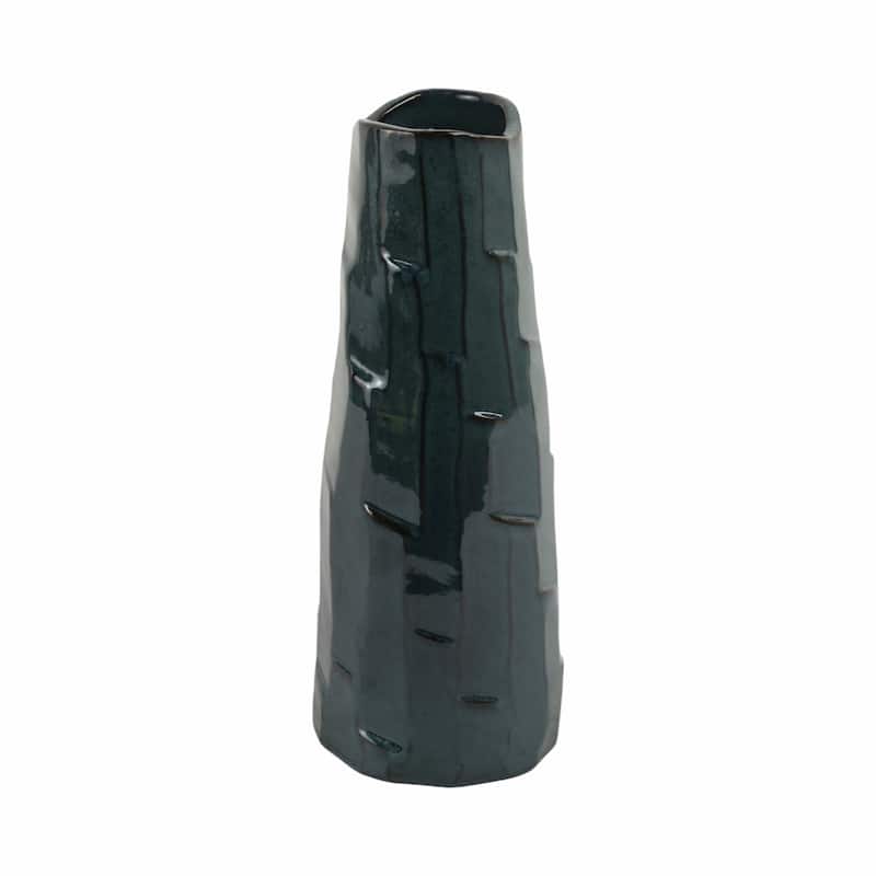 Terracotta Vase with Sculpted Texture Design Modern Decorative Accent