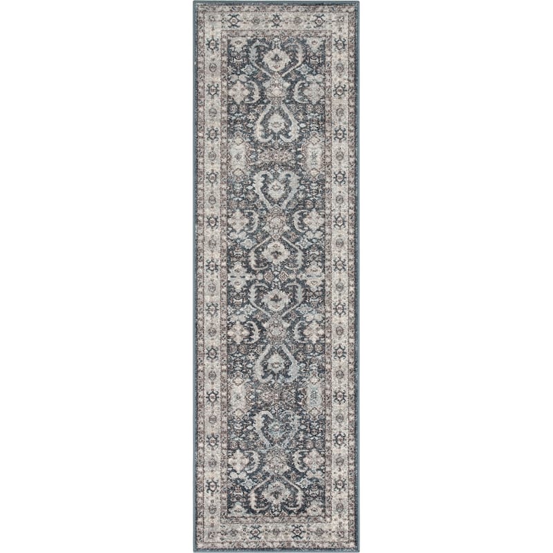 Well Woven Rodeo Salida Vintage Persian Oriental Area Rug - 2' 3" x 7' 3" - Blue - Runner