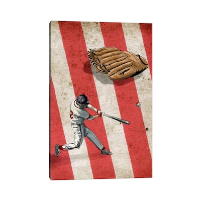 iCanvas "American Sports - Baseball II" by GraphINC Canvas Print