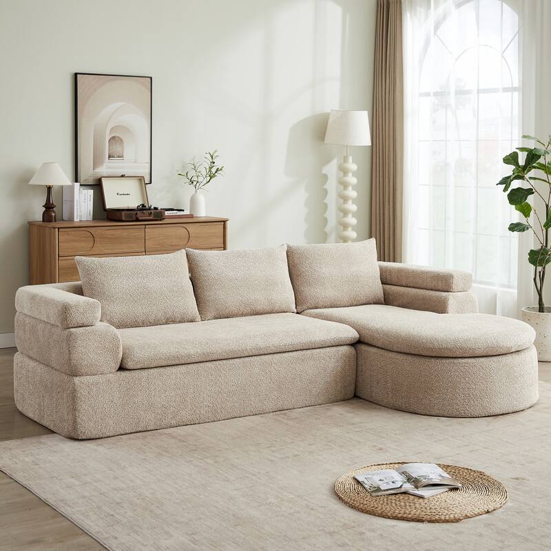 Christopher Knight Home - Compressed Modern L-Shape Upholstered Modular Sectional Sofa