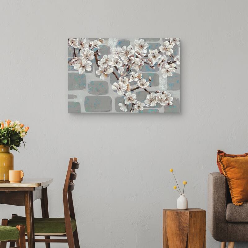 White Sakura Portrait by Frank Parson Canvas Art Print