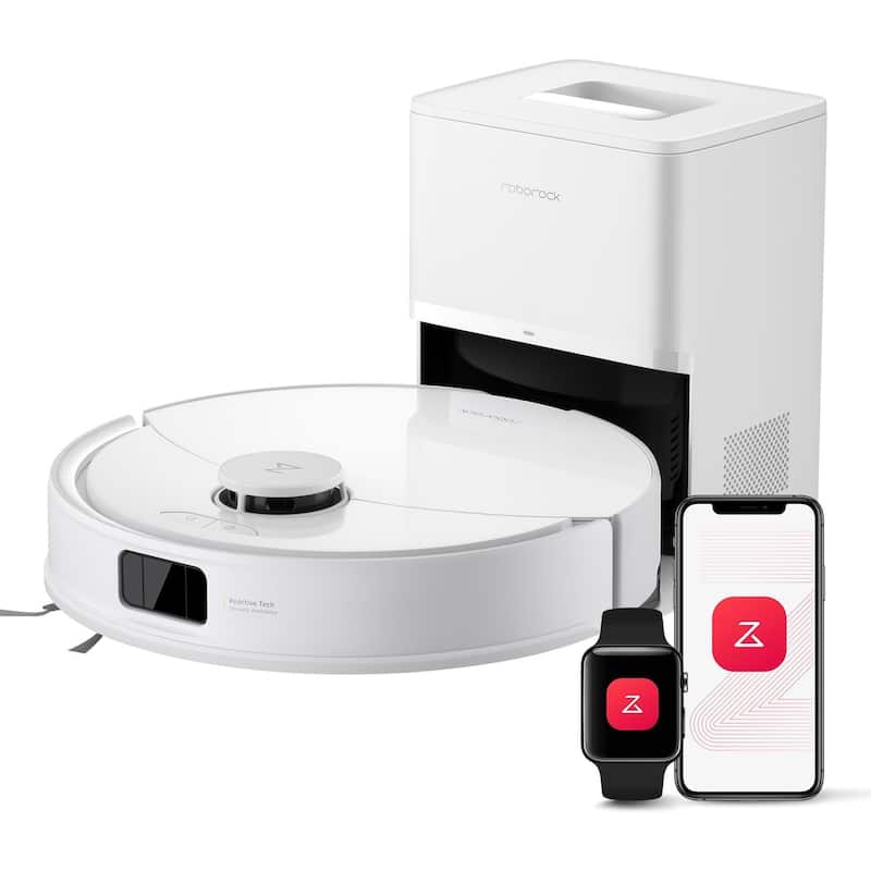 Roborock Q10 X5+ Robot Vacuum and Mop, Self-Emptying, 10,000Pa Suction, Obstacle Avoidance - White