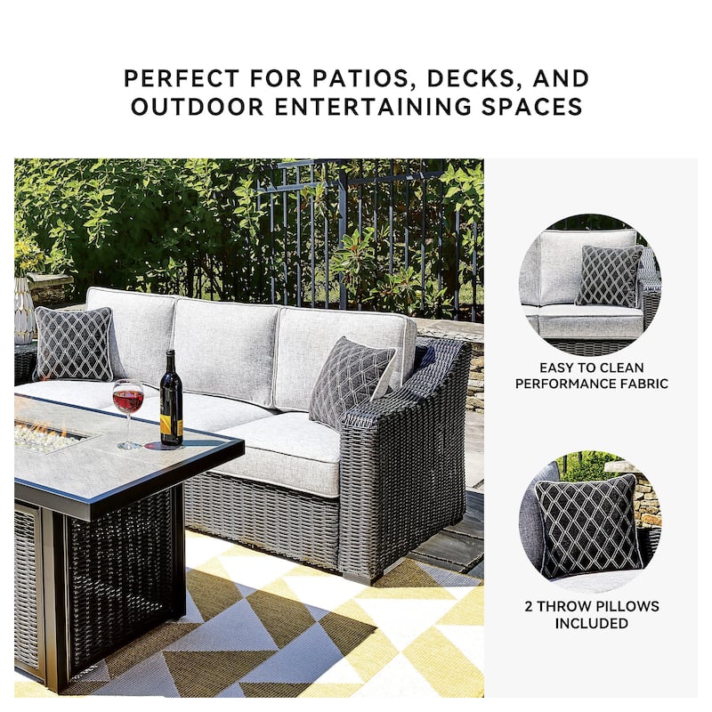Signature Design by Ashley Beachcroft Outdoor Sofa with Cushion - 82.25" W x 37.75" D x 34.63" H