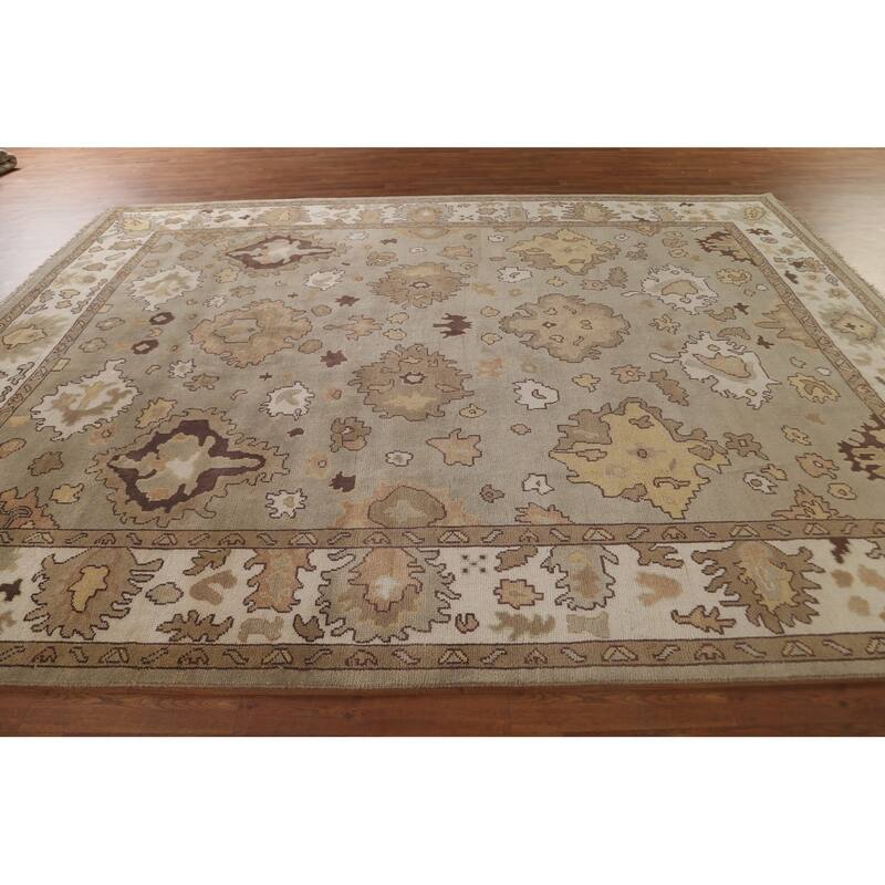 Oushak Oriental Area Rug Handmade Bedroom Wool Carpet - 9'1"x 11'11"
