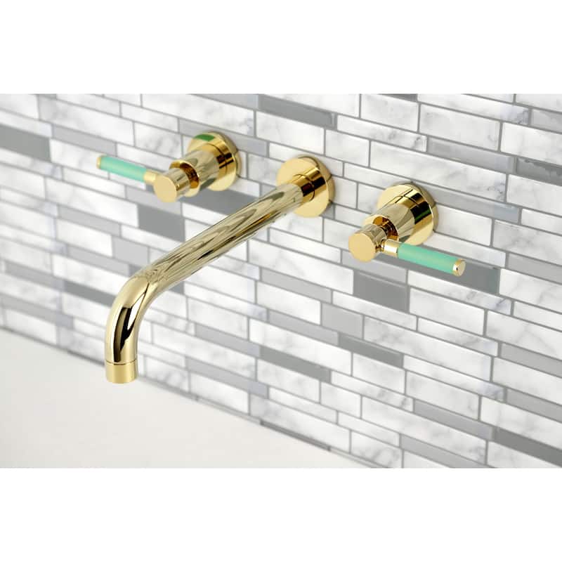 Kingston Brass Kaiser 3-Hole Wall Mount Roman Tub Faucet