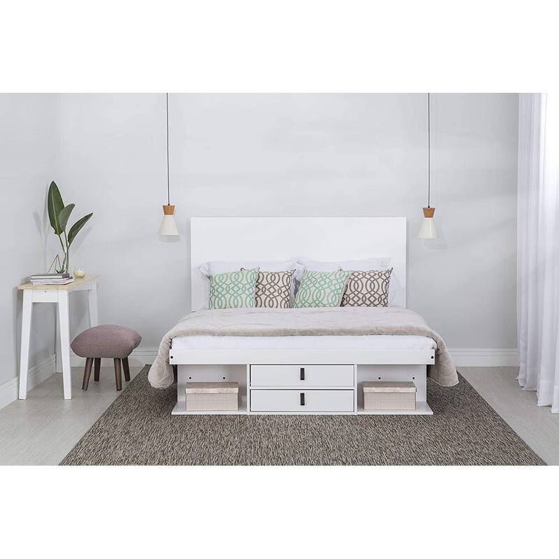 Copper Grove Rivne Storage Platform Bed with Drawers and Shelves