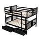 preview thumbnail 19 of 32, Full over Full Bunk Bed with 2 Drawers and Ladder for Bedroom