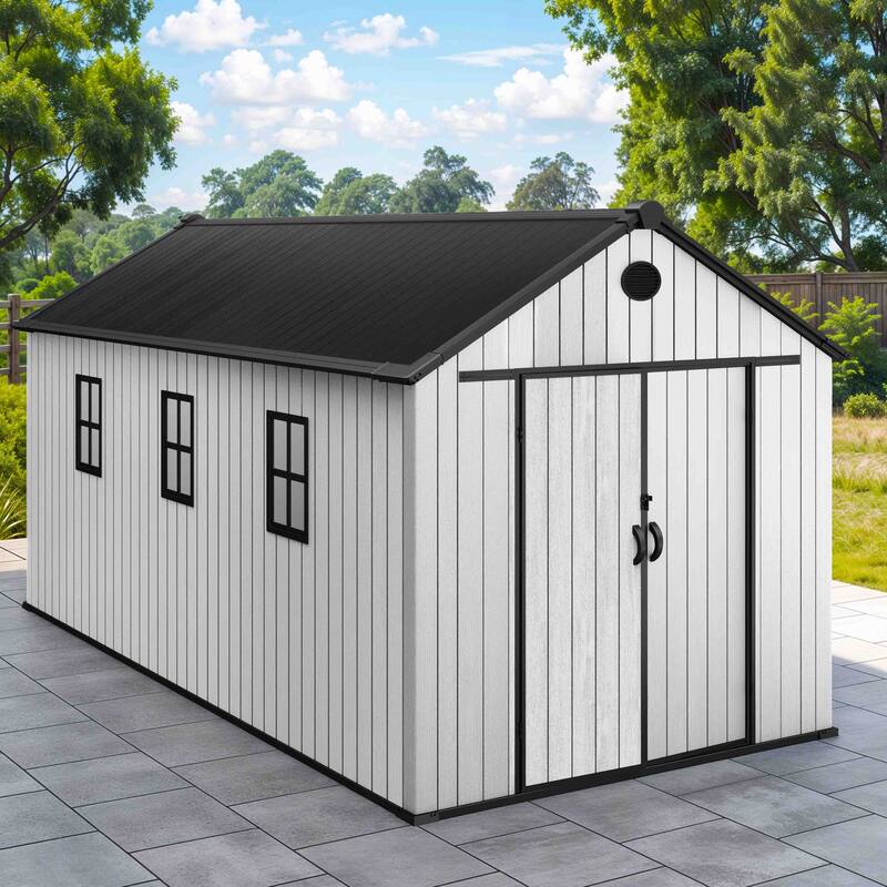 8x10 FT Outdoor Storage Shed with Floor