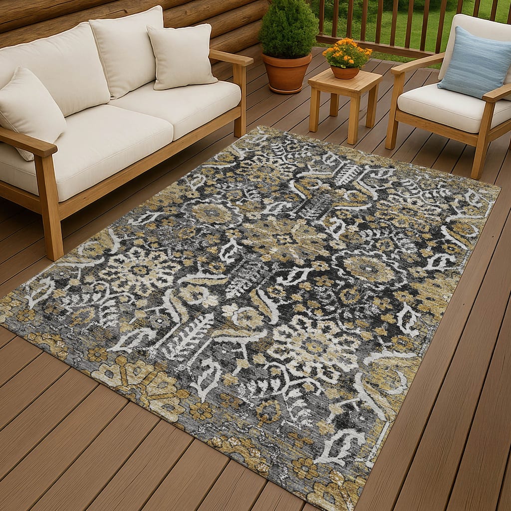 Machine Washable Indoor/ Outdoor Global Firestone Chantille Rug