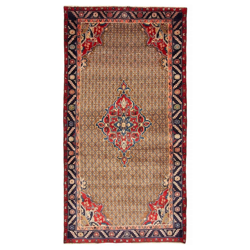 ECARPETGALLERY Hand-knotted Andelz Brown Wool Rug - 5'0 x 9'9 - Brown - 5'0 x 9'9