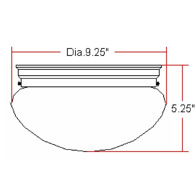 Design House 514539 Millbridge Traditional 2-Light Indoor Flush Mount Ceiling Light - Oil Rubbed Bronze