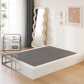 10 Inch High Profile Queen Bed Box Spring with Heavy Duty Metal Frame ...