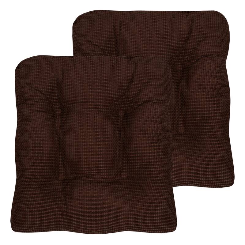 Fluffy Memory Foam Non-slip Chair Pad - Set of 2 - Chocolate