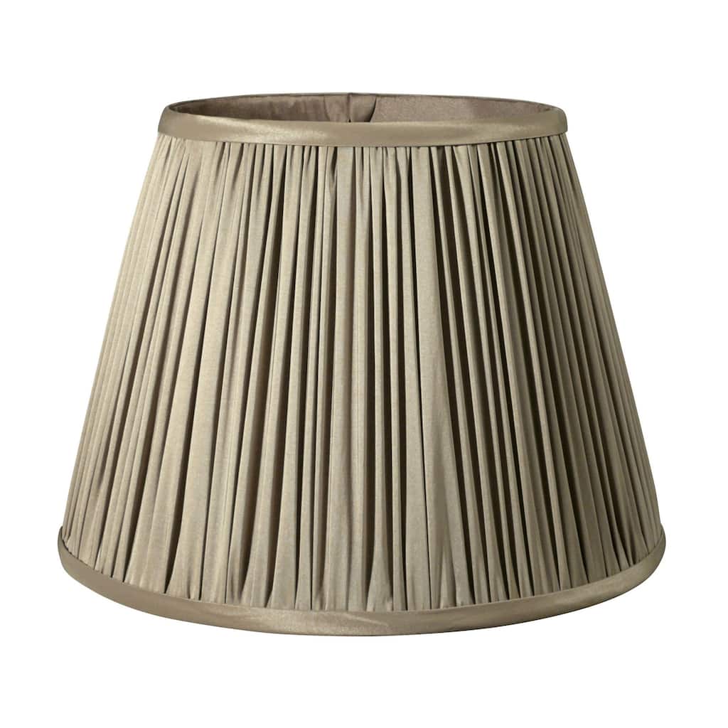 HomeRoots Ash Gray Taffeta Pleated Empire Lamp Shade - 11