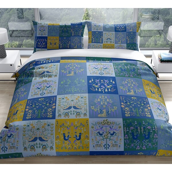 Shop SCANDINAVIAN PATCHWORK JEWEL TONES Duvet Cover by ...
