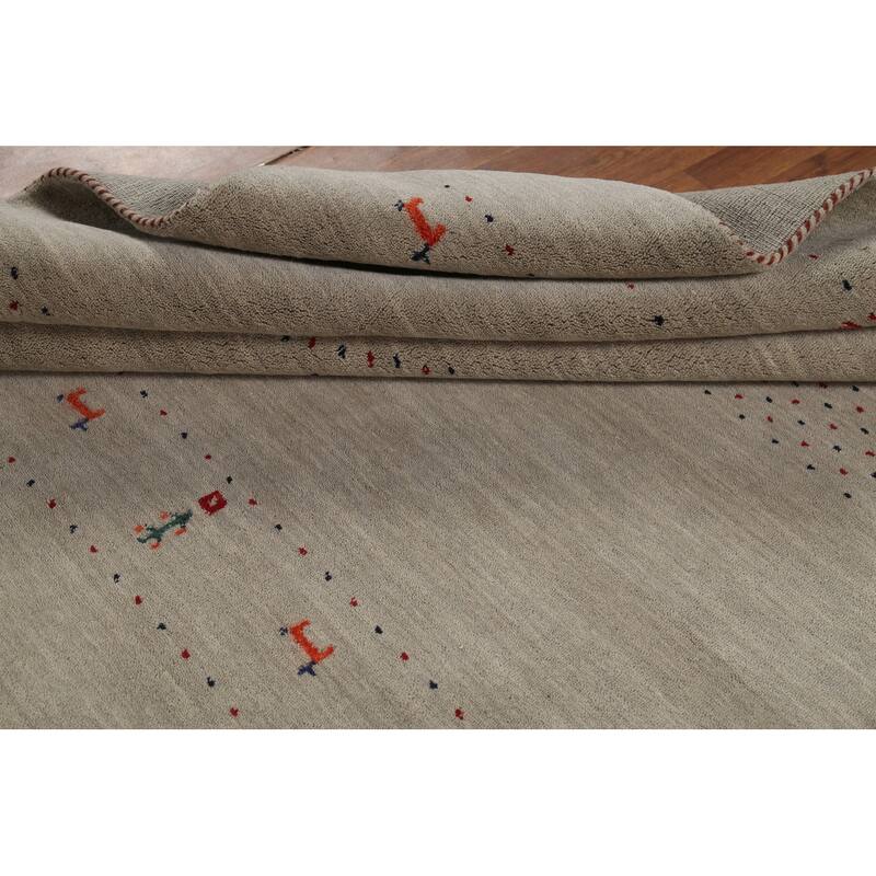 Tribal Gabbeh Oriental Area Rug Handmade Contemporary Wool Carpet - 6'7"x 9'10"