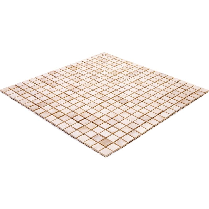 Apollo tile 12" x 12" Skosh Glossy Shimmer Beige Glass Tile (18.69 sq ft/case) - 20 Pack
