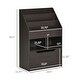 preview thumbnail 10 of 35, 3-Tier Kids Book Shelf Cabinet with 2 Storage Compartment and Large Drawer - 23.5" W x 11.75" D x 35.5" H