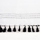 preview thumbnail 4 of 10, Rizzy Home Rowan Tassle Striped Crib Skirt - 26" X 51" Black