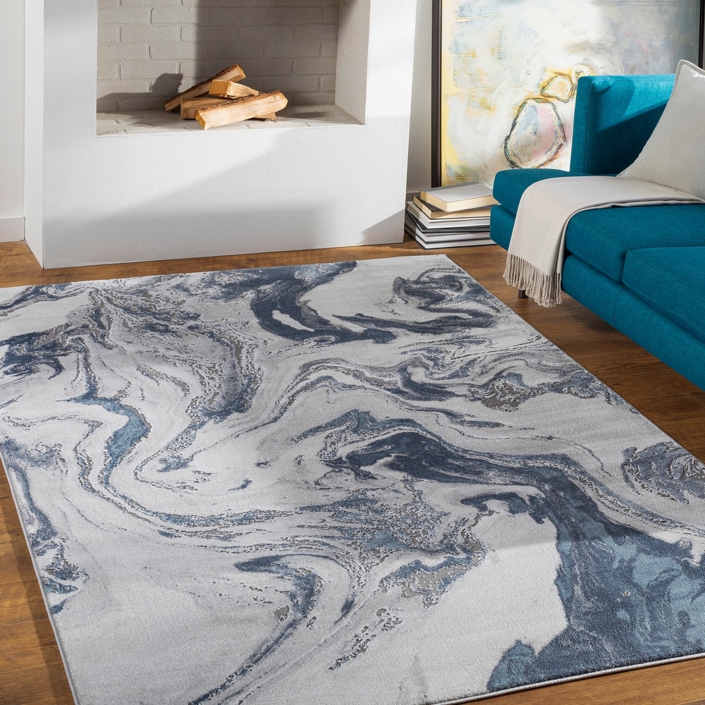 Livabliss Auria Modern Swirl Area Rug