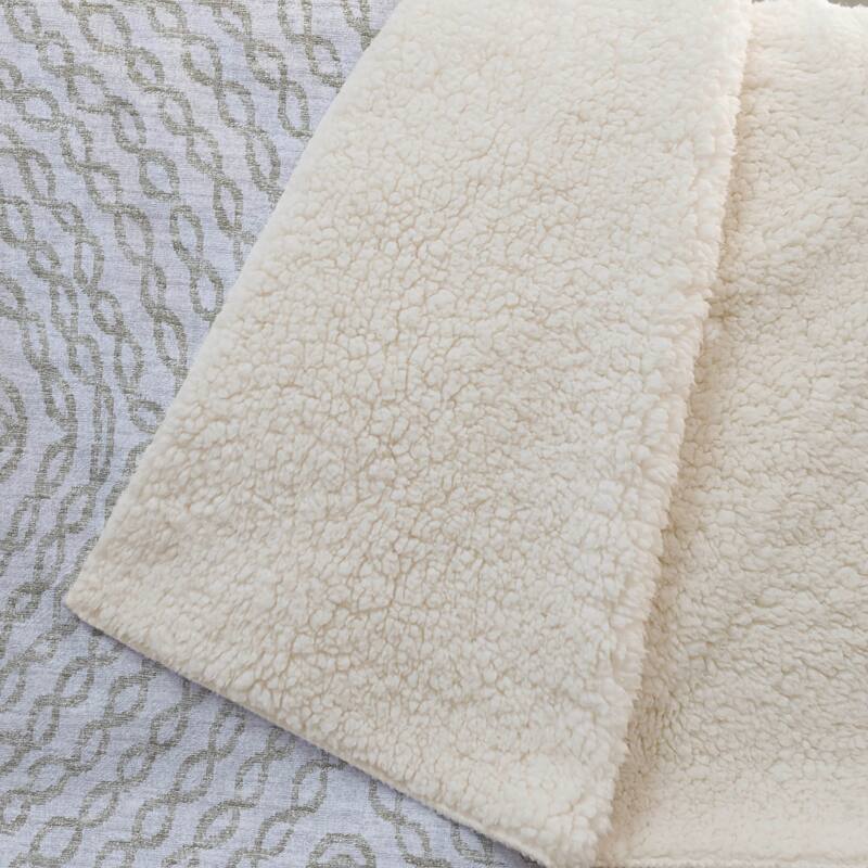 Premium Machine Washable ASB74 Modern Links Sherpa Throw Blanket