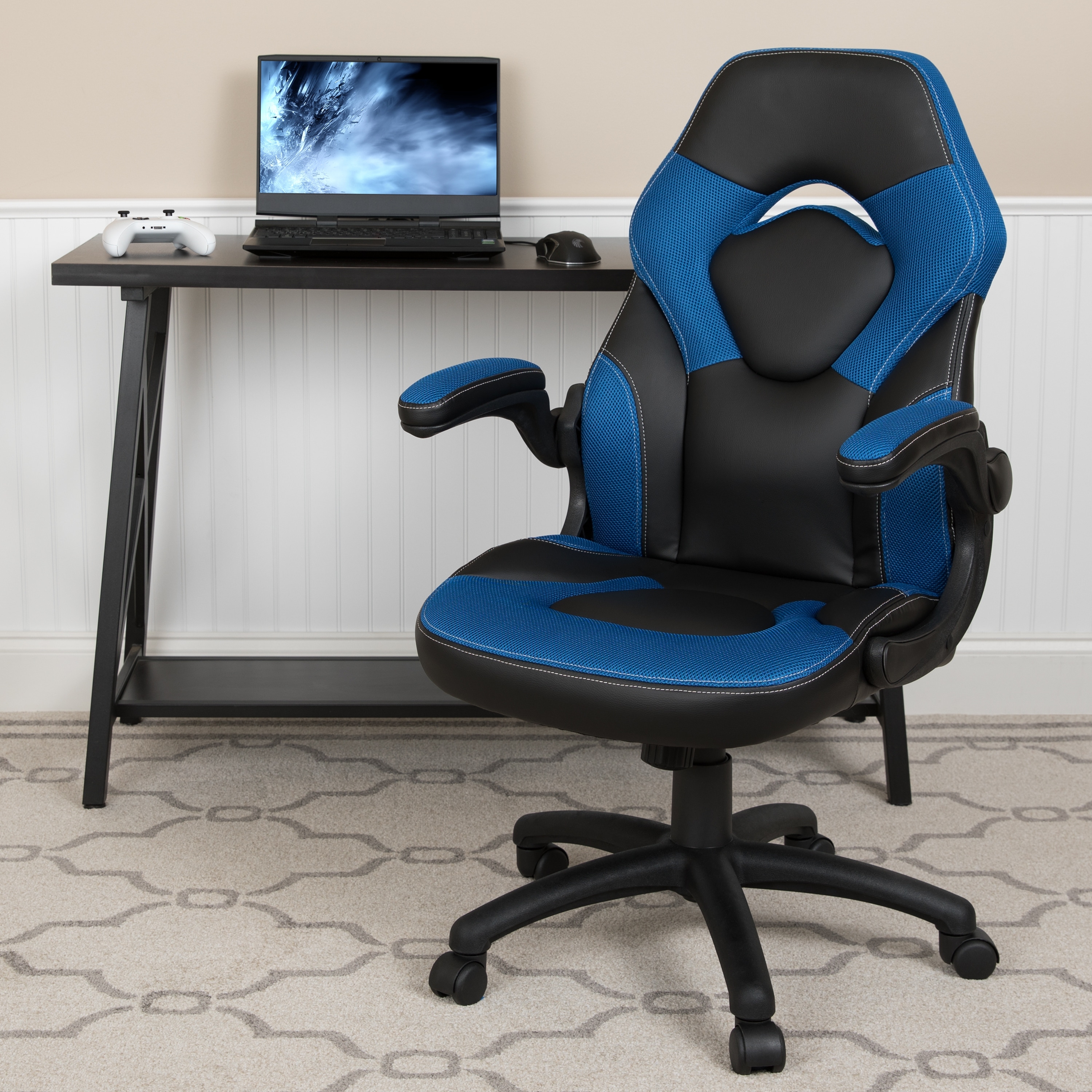 Gaming Style Ergonomic High Back Office Computer Desk Chair PU Leather Swivel 