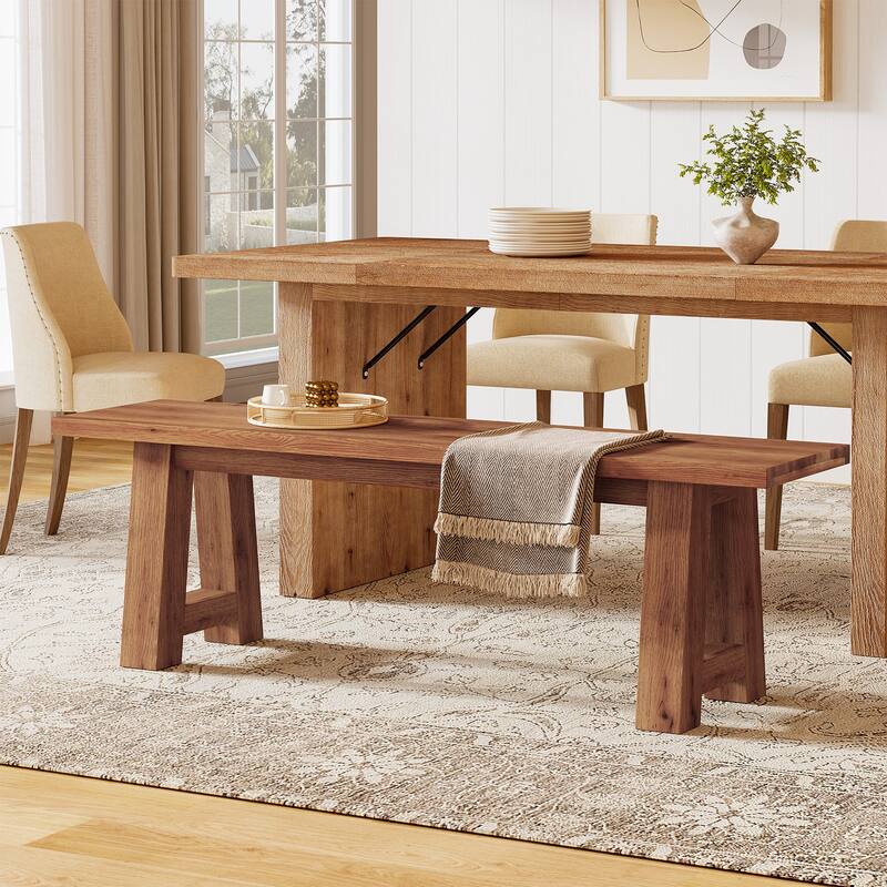 55.12 Inch Farmhouse Entryway Bench Indoor for Hallway