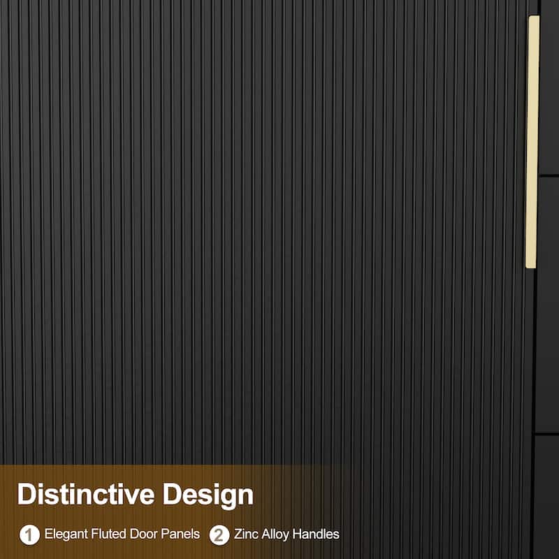 Vertical Stripes Bathroom Vanity Set with Sink Top & Faucet